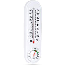 Termometr z higrometrem biały 22 cm - 569593 Orion